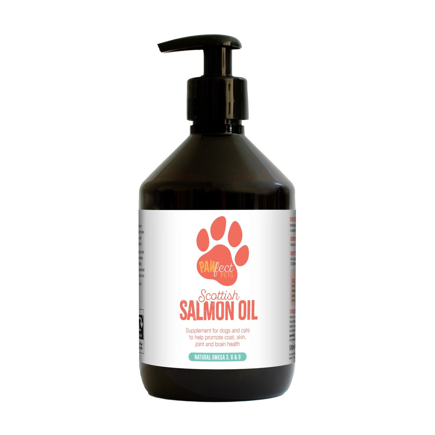 RAwPect Pets Salmon Oil Supplement for Dogs & Cats – Natural Omega 3, 6 & 9